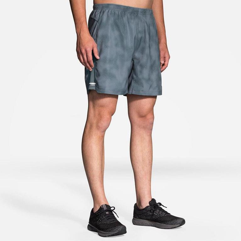 Brooks Sherpa 7 2-in-1 Running Shorts - Men's - Grey (19375-XHOF)